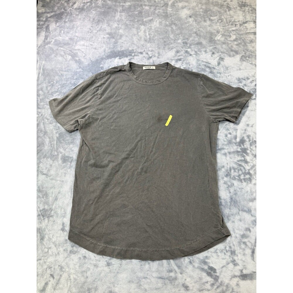 Buck Mason Coal Cotton Short Sleeve Curved Hem Casual Tee Medium NWOT Flawed